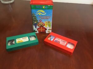 VHS Teletubbies Merry Christmas 2 Tapes PBS Kids 1999 B3998