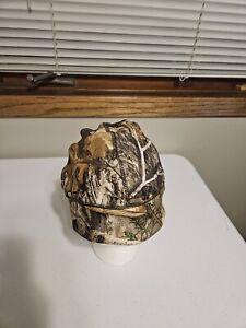 Realtree Camouflage Beanie Teal Honeycomb Inside Pattern Patch Logo