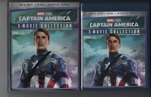Captain America: 3-Movie Collection (Blu-Ray + DVD + Digital Code) NEW SEALED