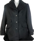 East 5th Wool Blend Black Coat Jacket Button Down Women's Size Large Winter