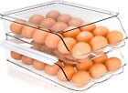 Rolling Egg Container for Refrigerator with Lid Fridge Organizer Utopia Kitchen