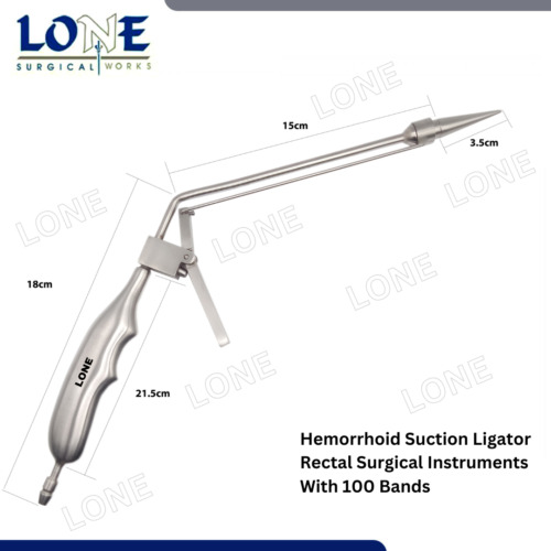Premium Hemorrhoid Suction Ligator Rectal Surgical Instruments With 100 Bands