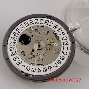24 Jewels Japan NH35A Automatic Mechanical Watch Movement White Date Display