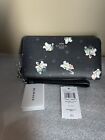 Coach Long Zip Around Wallet With Snowman Print in Silver/Midnight MSRP $268