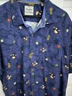 disney parks tommy bahama button down shirt navy blue