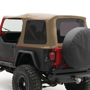 Smittybilt Replacement Soft Top with Tilted Windows For 87 - 95 Jeep Wrangler YJ (For: Jeep Wrangler)