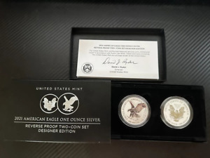 New ListingU.S. Mint American Eagle 2021 One Ounce Silver Reverse Proof Two-Coin Set
