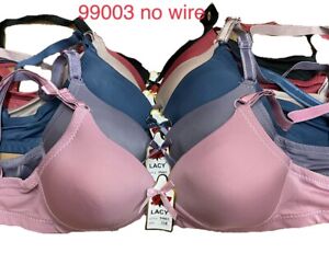 Experience Bliss: 6-Pack Wire-Free Full Cup Bras, Light Padded & Plain, 99003