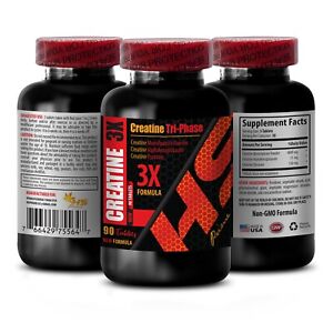 RAPID MUSCLE GROWTH - CREATINE 3X - Monohydrate Power 1 Bottle 90 Tablets
