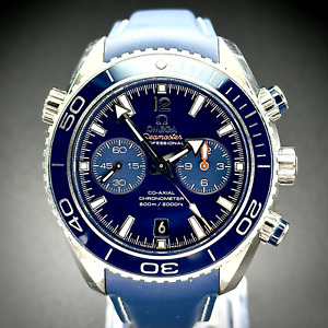 Omega Seamaster Planet Ocean Titanium LiquidMetal Chronograph Blue Dial 45mm