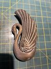 VTG Brass Swan Wall Pocket Vase Crowning Touch Collection