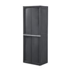 Sterilite Storage Cabinet W/ Doors 4-Shelf Adjustable High-quality Plastic Gray