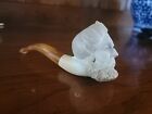 Vintage Meerschaum Tobacco Pipe Bearded Man With Turban