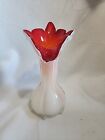 Vintage Jack in the Pulpit Vase Cala Lily Murano Red Pink White 7.75” Priority