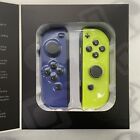 For Nintendo Switch Joy-Con Wireless Controller Blue + Lime with set of Straps