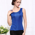 Womens 100% Mulberry Silk Knitted Tank Tops Singlet Sleeveless Blouse T Shirts