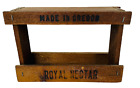 OREGON ROYAL NECTAR WOOD STANDING DISPLAY CRATE VTG 9x6