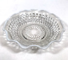 FENTON Hobnail Opalescent Bowl Underplate Saucer Ruffled Edge Art Glass 6 in