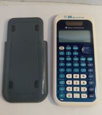 Texas Instruments TI-34 Multiview Calculator Blue Solar w/ Cover