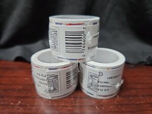 New ListingUSPS Forever Stamps U.S. Flags 3 Rolls of 100 Stamps WITH FREE SHIPPING 0740407