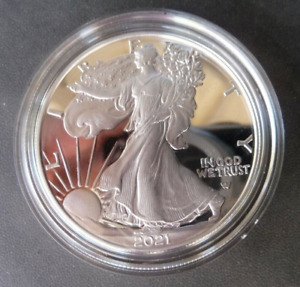 2021 AMERICAN EAGLE 1 OUNCE SILVER PROOF COIN - TYPE 2
