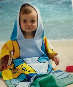 Summer Time Kid's Dolphin Hooded Beach/Bath Cotton Towel Poncho - 24
