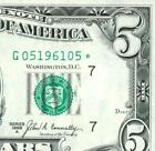 **STAR** $5 1969 ((CHOICE AU)) FEDERAL RESERVE NOTE ** PAPER CURRENCY