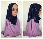 160*60cm  Cotton Jersey Stretchable Scarf Hijab Muslim Head cover