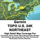 Garmin TOPO U.S. 24K NORTHEAST Maps GPS Data Card MicroSD USA Topographic Region