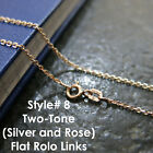 Rose Gold Plated over 925 Sterling Silver Jewelry Chain Necklace Italy