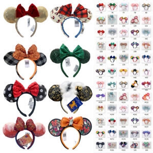 110Tepys Rare New Mickey Bow Disney Parks Minnie Mouse Ears Ariel Belle Headband