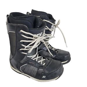 RIDE Orion Snowboard Boots Black White Mens Size US 9 Quick Pull Lace Flex 1