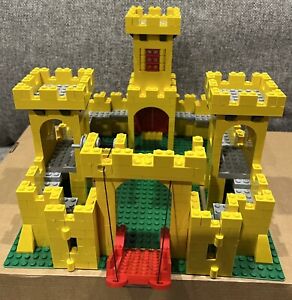 Rare Vintage LEGO Yellow Castle 6075 375 Partially Complete w/instructions