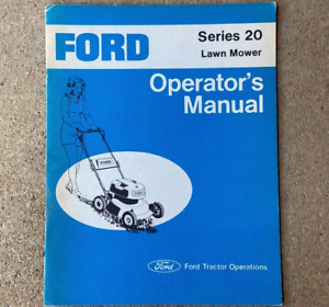 Original Ford Series 20 Lawn Mower Operator's Manual SE 3567 -- 14 Pages