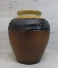 Vintage Pottery Craft Vase Compton CA Tan and Brown Stoneware Southwestern Vibe