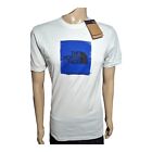 North Face Men's White And Blue Shirt Size S