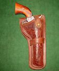 Antique Mexican Revolution Carved Holster fits Colt Single Action  5 1/2