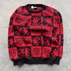 Vintage 80s Kennington Italia Wool Blend Grandpa Sweater Size XL Geometric Italy