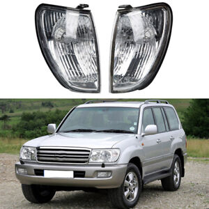 FOR Toyota Land Cruiser 100 1998-2005 Pair Front Corner Lights Turn Signal Lamps