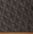 Soft Lace Spiderwebs Spiders Black Lace Fabric by the Yard (D171.16)