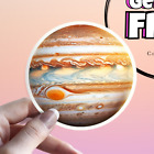Jupiter Planet Sticker: Great Red Spot Solar System Decor Waterproof Sticker