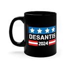 DeSantis 2024 Black Ceramic Coffee Mug, 11oz  Vote Ron DeSantis Republican