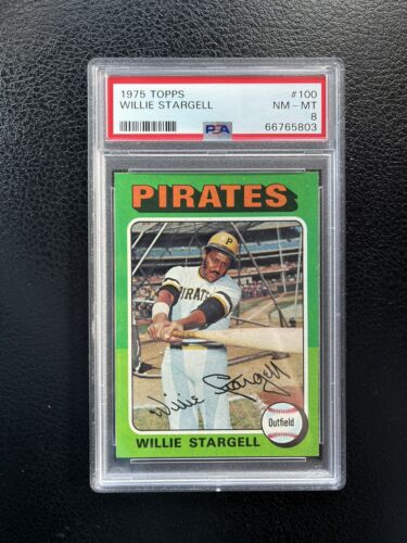 1975 TOPPS #100 PSA 8 WILLIE STARGELL HOF PIT PIRATES— HIGH END💥*** (wph)