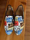 Meijiana Mens License Plate Loafers Size 12.5. Slightly Used