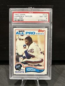 1982 Topps Lawrence Taylor All-Pro Rookie RC #434 PSA 8 NM-MT NY Giants - T02