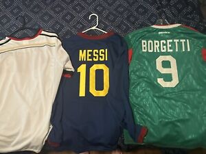 Three soccer jerseys Barcelona long sleeve jersey Lionel Messi 🐐Mens Size Large