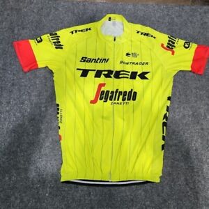 Santini Trek Segafredo Cycling Jersey 2XL Highlighter Yellow Full Zip