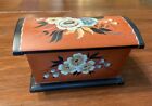 New ListingVintage Hand-Painted Floral Domed Box
