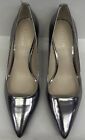 Coach Gran Silver Metallic Leather Pointed Toe With Wooden Heel