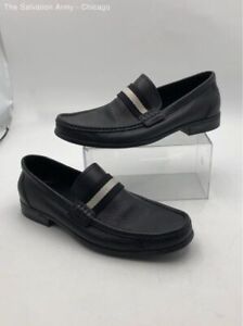 Men's Black 'Bally' Calf Dress Shoes - Size 9